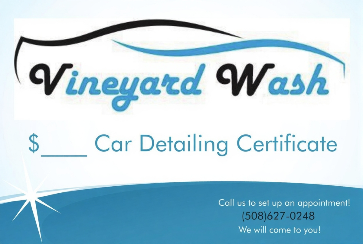 Vineyard Wash gift certificate